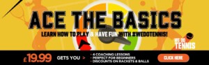 learn how to play tennis – 4 coaching lessons for £19.99